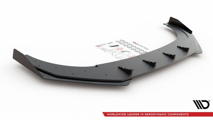 Street Pro Frontlippe passend für VW Golf GTI Clubsport Mk8 schwarz matt + Hochglanz Flaps