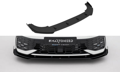 Street Pro Frontlippe passend für VW Golf GTI / GTE / R-Line Mk8 FL schwarz matt + Hochglanz Flaps