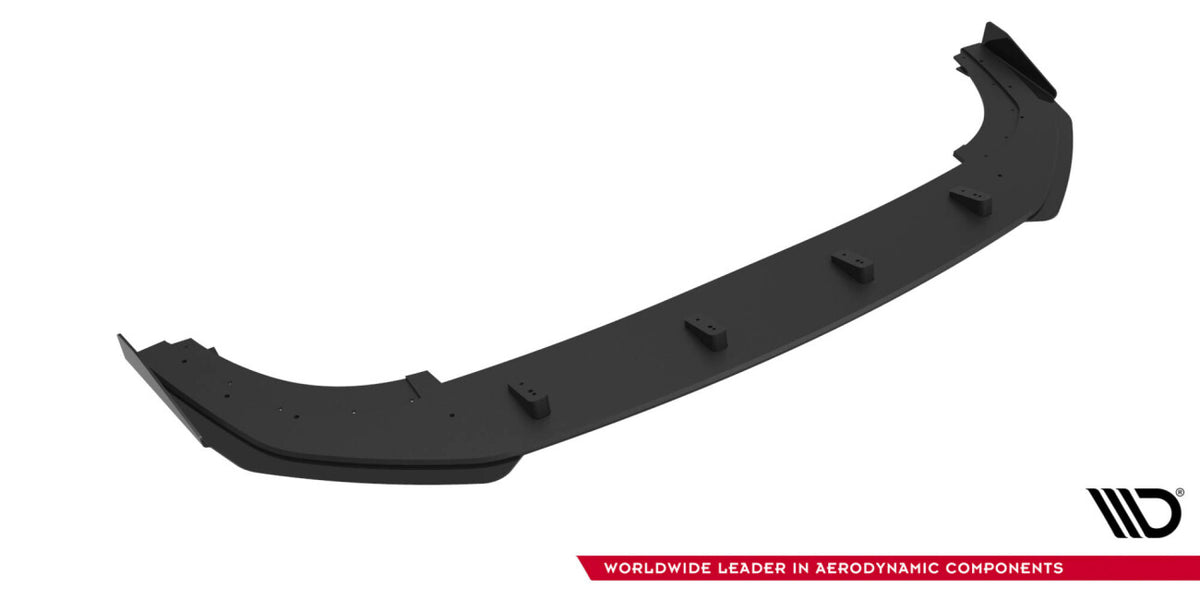 Street Pro Frontlippe passend für VW Golf GTI / GTE / R-Line Mk8 FL schwarz matt + Hochglanz Flaps