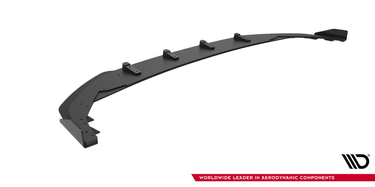 Street Pro Frontlippe passend für VW Golf R Hatchback Mk8 FL schwarz matt + Hochglanz Flaps