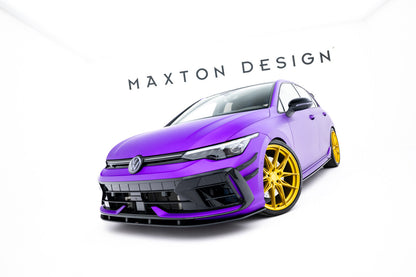 Street Pro Frontlippe passend für VW Golf R Hatchback Mk8 FL schwarz matt