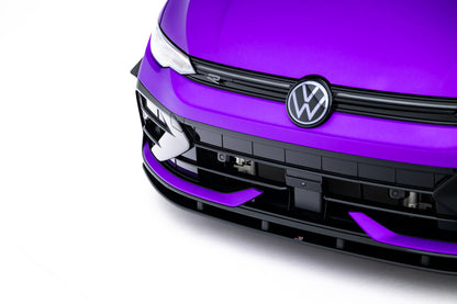 Street Pro Frontlippe passend für VW Golf R Hatchback Mk8 FL schwarz matt