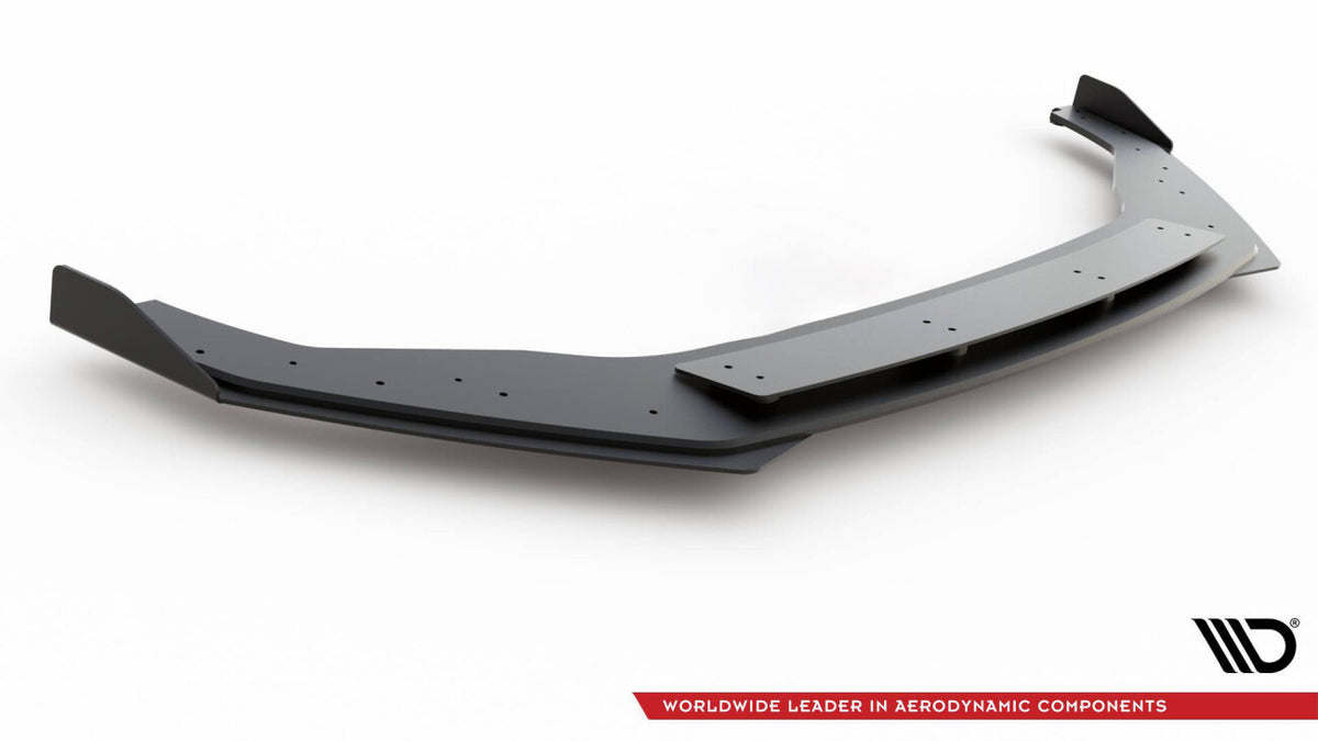 Street Pro Frontlippe passend für VW Golf R / R-Line Mk7 FL schwarz matt + Hochglanz Flaps