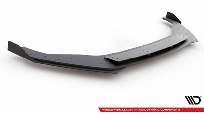 Street Pro Frontlippe passend für VW Golf R / R-Line Mk7 FL schwarz matt + Hochglanz Flaps