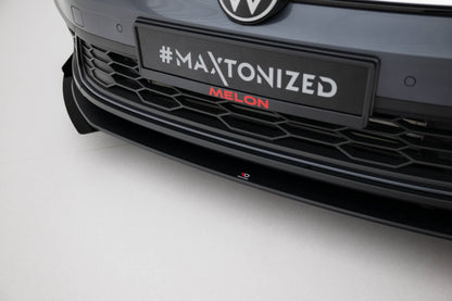 Street Pro Frontlippe passend für VW Polo GTI Mk6 FL schwarz matt + Hochglanz Flaps