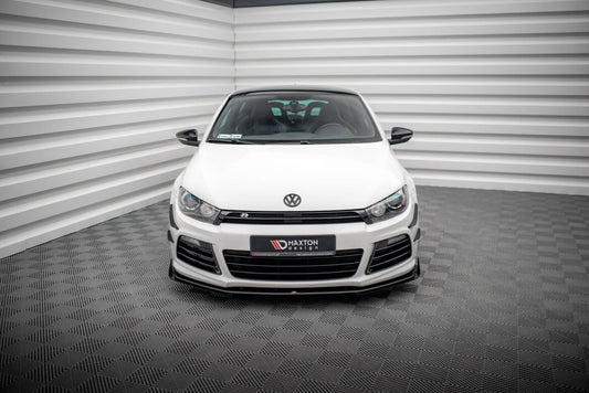 Street Pro Frontlippe passend für VW Scirocco R Mk3 schwarz matt + Hochglanz Flaps