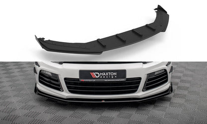 Street Pro Frontlippe passend für VW Scirocco R Mk3 schwarz matt + Hochglanz Flaps