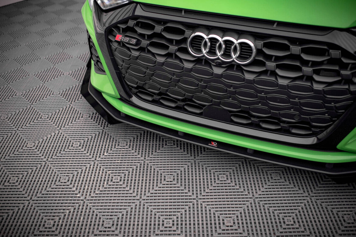 Street Pro Frontlippe V.1 passend für Audi RS3 8Y schwarz matt + Hochglanz Flaps