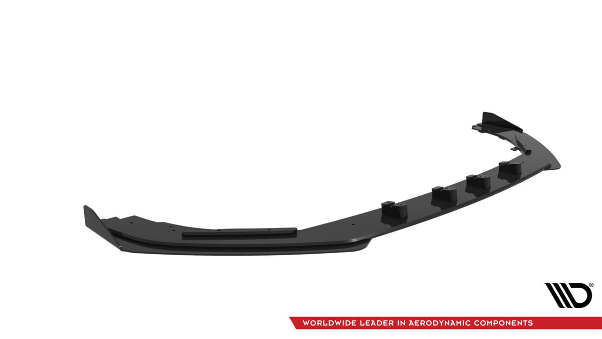 Street Pro Frontlippe V.1 passend für Audi RS3 Limousine 8V FL schwarz matt + Hochglanz Flaps