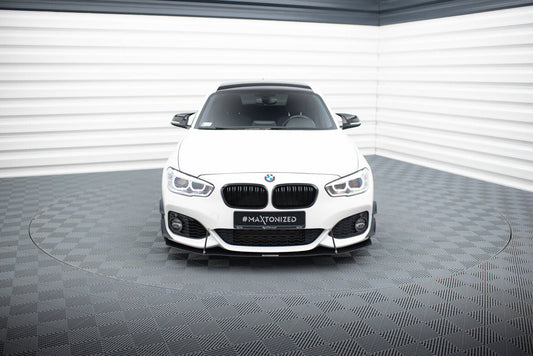 Street Pro Frontlippe V.1 passend für BMW 1er F20/F21 M-Power FL schwarz matt