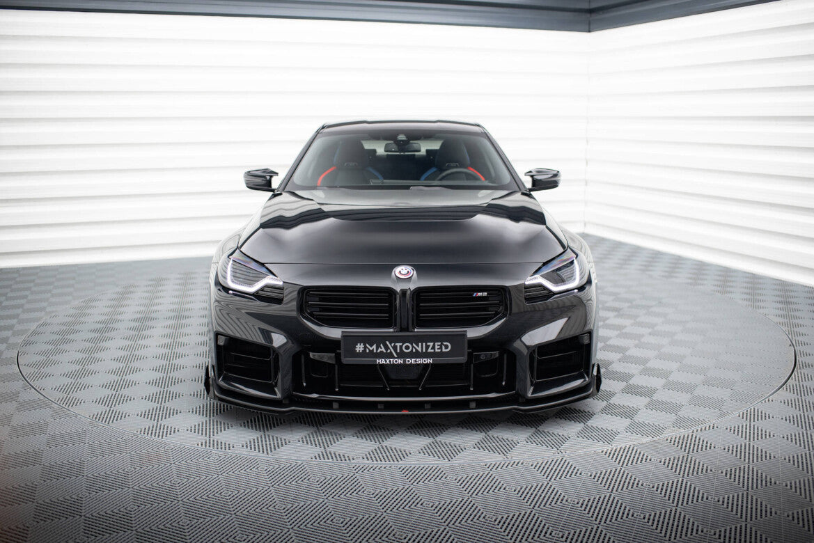 Street Pro Frontlippe V.1 passend für BMW M2 G87 schwarz matt + Hochglanz Flaps