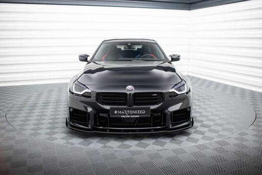 Street Pro Frontlippe V.1 passend für BMW M2 G87 schwarz matt + Hochglanz Flaps