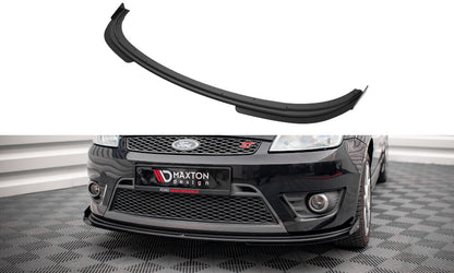 Street Pro Frontlippe V.1 passend für Ford Fiesta ST Mk6 schwarz matt + Hochglanz Flaps