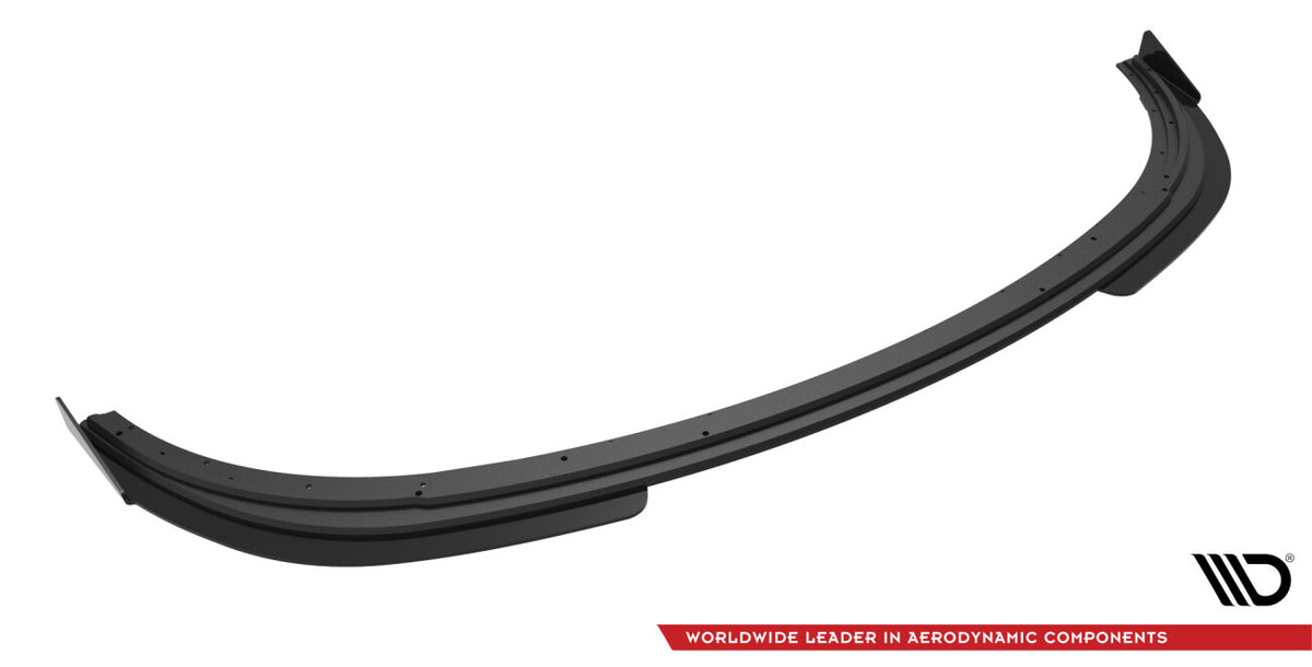 Street Pro Frontlippe V.1 passend für Ford Fiesta ST Mk6 schwarz matt + Hochglanz Flaps
