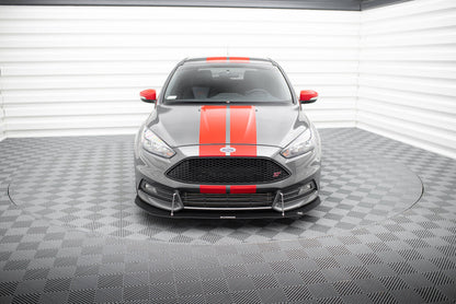 Street Pro Frontlippe V.1 passend für Ford Focus ST Mk3 FL schwarz matt