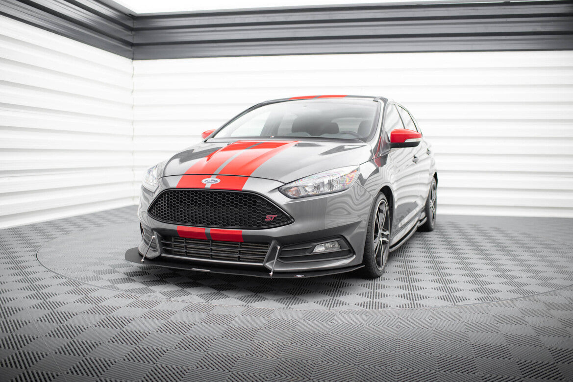 Street Pro Frontlippe V.1 passend für Ford Focus ST Mk3 FL schwarz matt