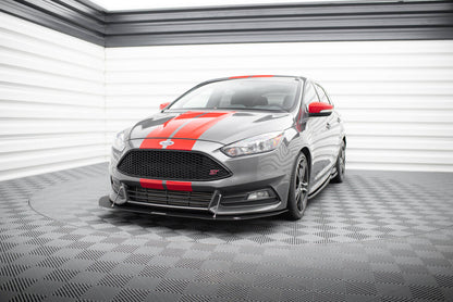 Street Pro Frontlippe V.1 passend für Ford Focus ST Mk3 FL schwarz matt