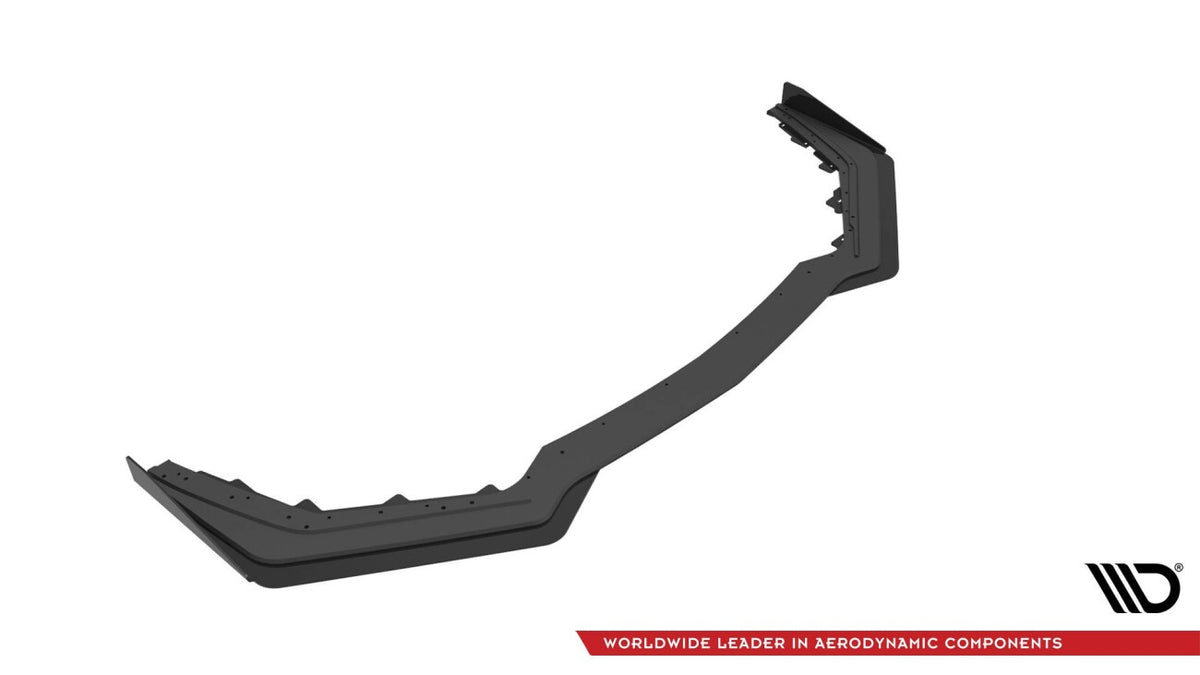 Street Pro Frontlippe V.1 passend für Ford Mustang GT Mk6 FL schwarz matt + Hochglanz Flaps