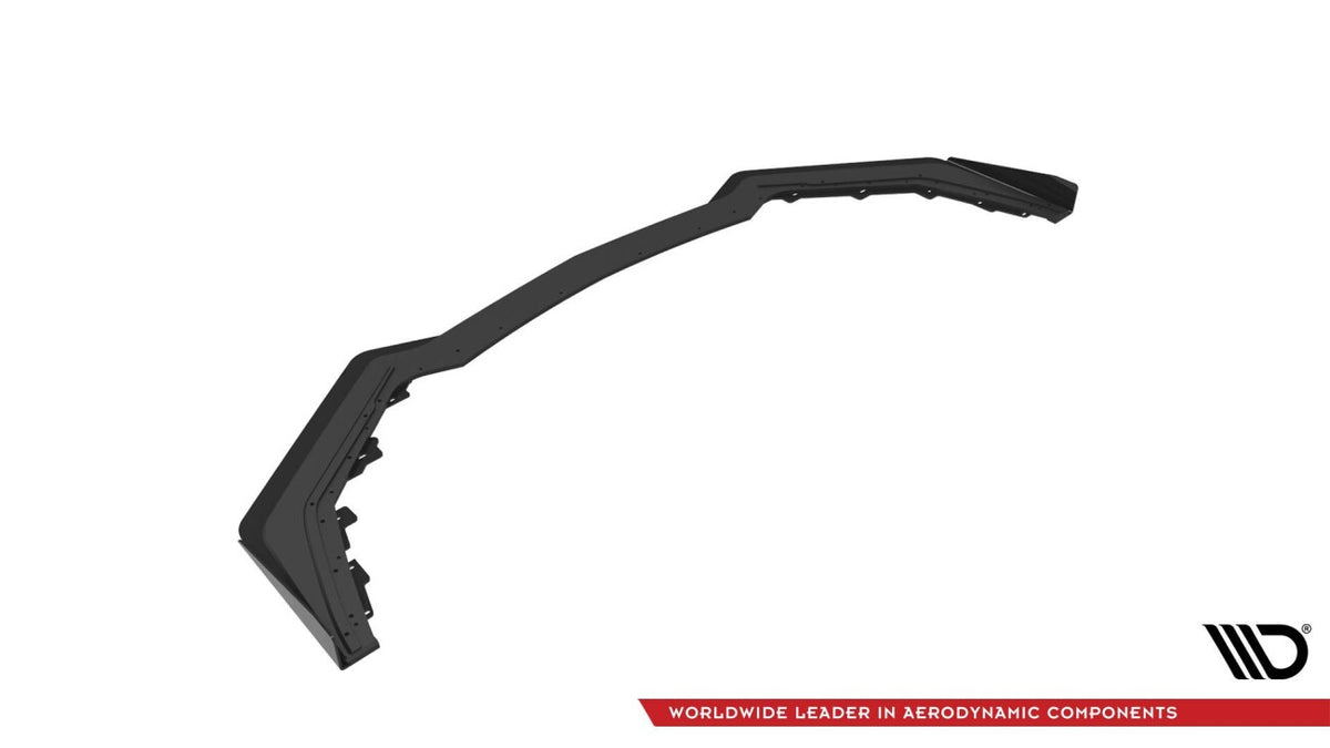 Street Pro Frontlippe V.1 passend für Ford Mustang GT Mk6 FL schwarz matt + Hochglanz Flaps