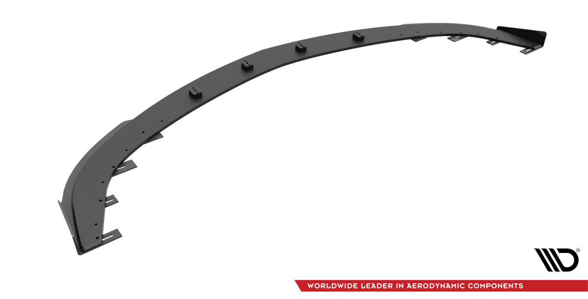 Street Pro Frontlippe V.1 passend für Mazda 3 MPS Mk1 schwarz matt + Hochglanz Flaps