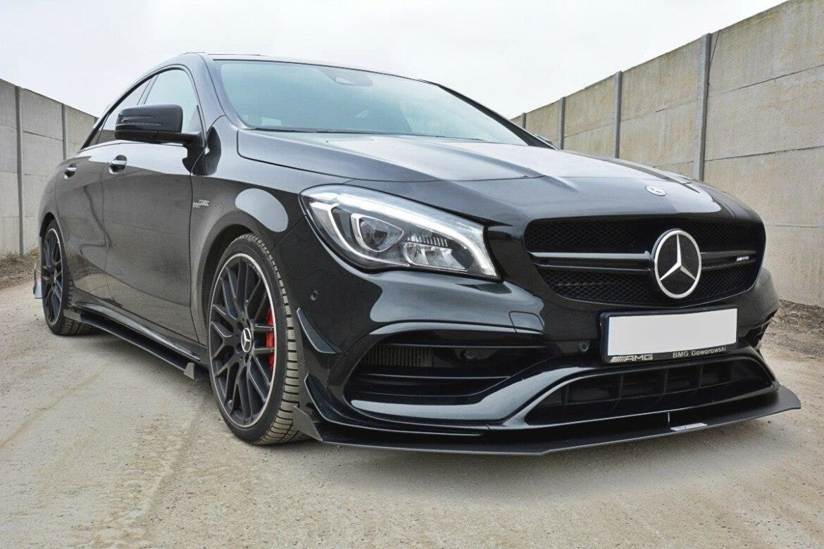 Street Pro Frontlippe V.1 passend für Mercedes CLA A45 AMG C117 FL schwarz matt