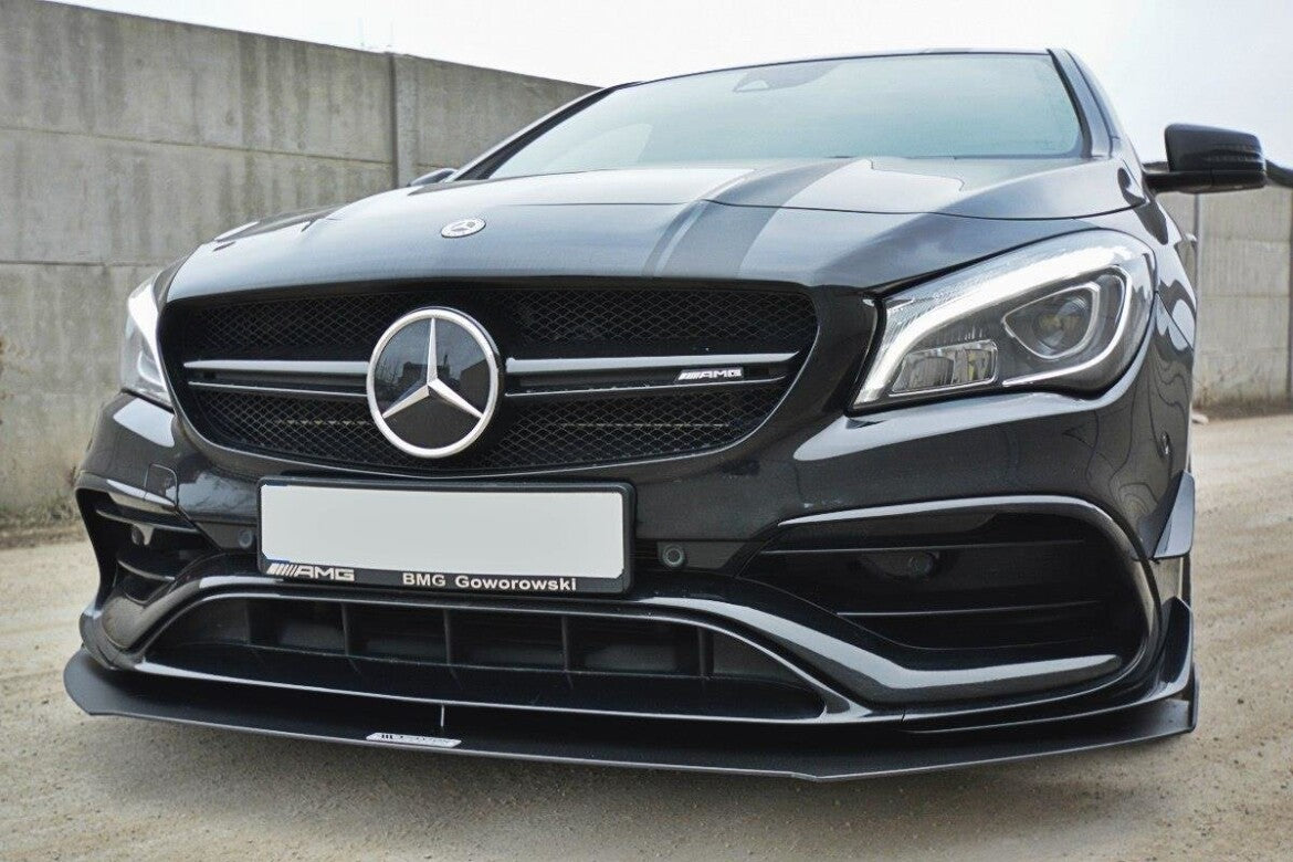 Street Pro Frontlippe V.1 passend für Mercedes CLA A45 AMG C117 FL schwarz matt