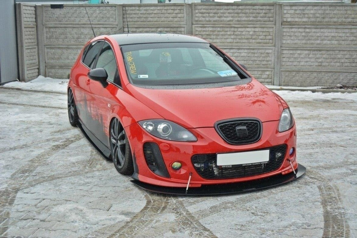 Street Pro Frontlippe V.1 passend für Seat Leon MK2 MS DESIGN schwarz matt