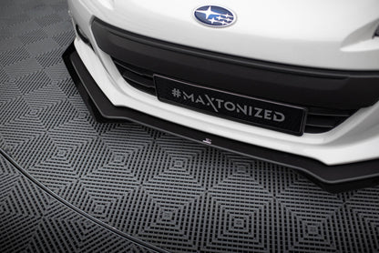 Street Pro Frontlippe V.1 passend für Subaru BRZ Mk1 schwarz matt + Hochglanz Flaps