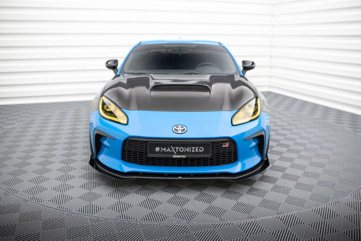 Street Pro Frontlippe V.1 passend für Toyota GR86 Mk1 schwarz matt + Hochglanz Flaps