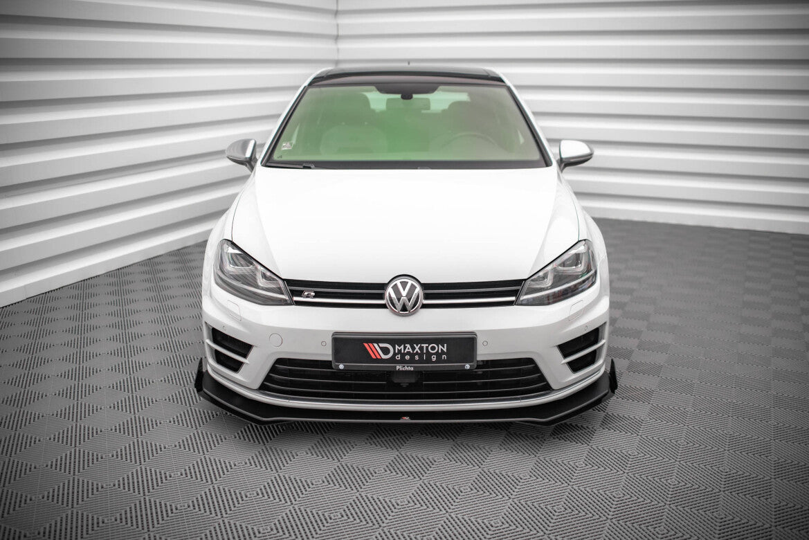 Street Pro Frontlippe V.1 passend für VW Golf R Mk7 schwarz matt + Hochglanz Flaps