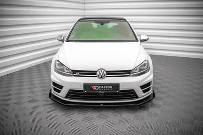 Street Pro Frontlippe V.1 passend für VW Golf R Mk7 schwarz matt + Hochglanz Flaps