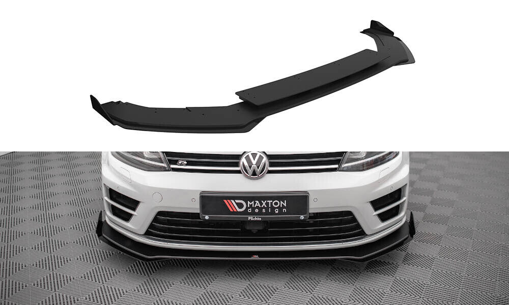 Street Pro Frontlippe V.1 passend für VW Golf R Mk7 schwarz matt + Hochglanz Flaps