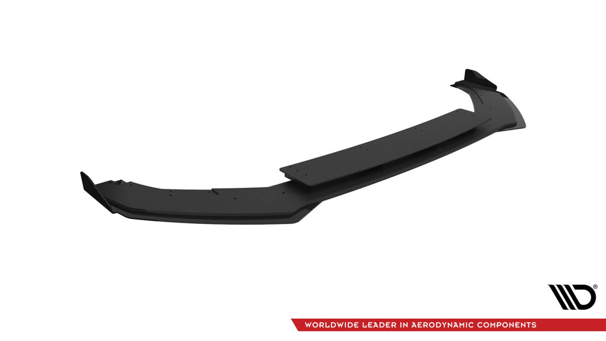 Street Pro Frontlippe V.1 passend für VW Golf R Mk7 schwarz matt + Hochglanz Flaps