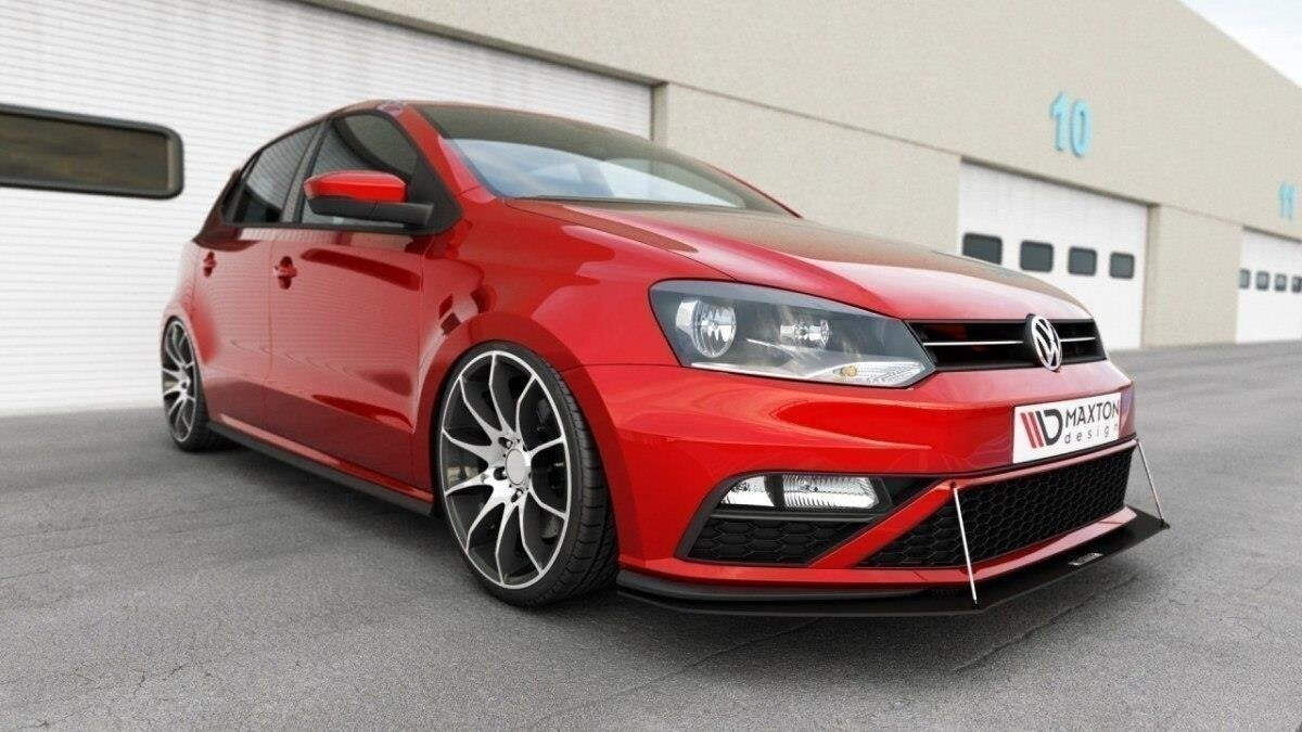 Street Pro Frontlippe V.1 passend für VW Polo GTI Mk5 FL schwarz matt