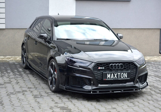 Street Pro Frontlippe V.2 passend für Audi RS3 Sportback 8V FL schwarz matt