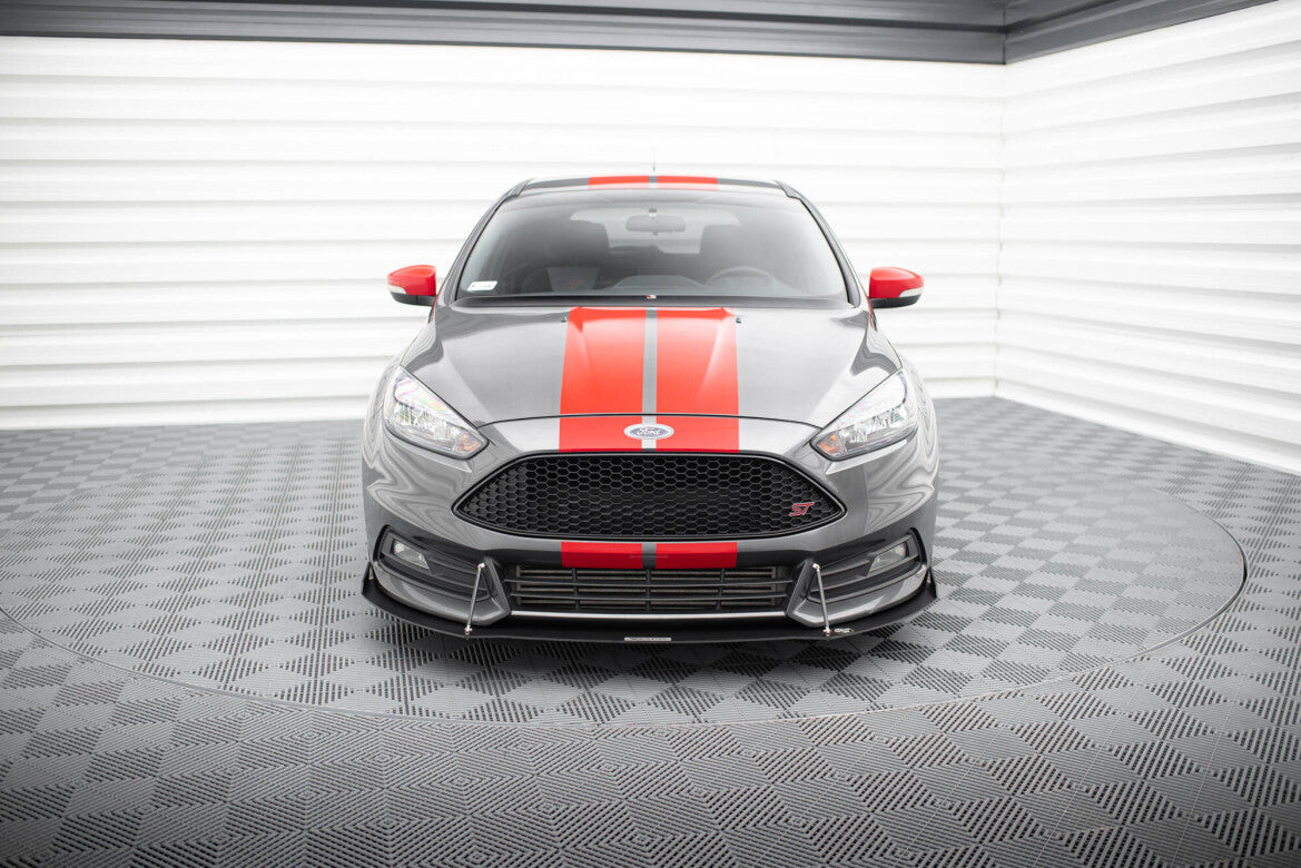 Street Pro Frontlippe V.2 passend für Ford Focus ST Mk3 FL schwarz matt
