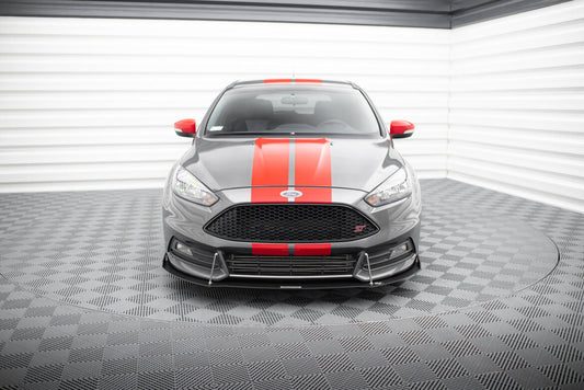 Street Pro Frontlippe V.2 passend für Ford Focus ST Mk3 FL schwarz matt