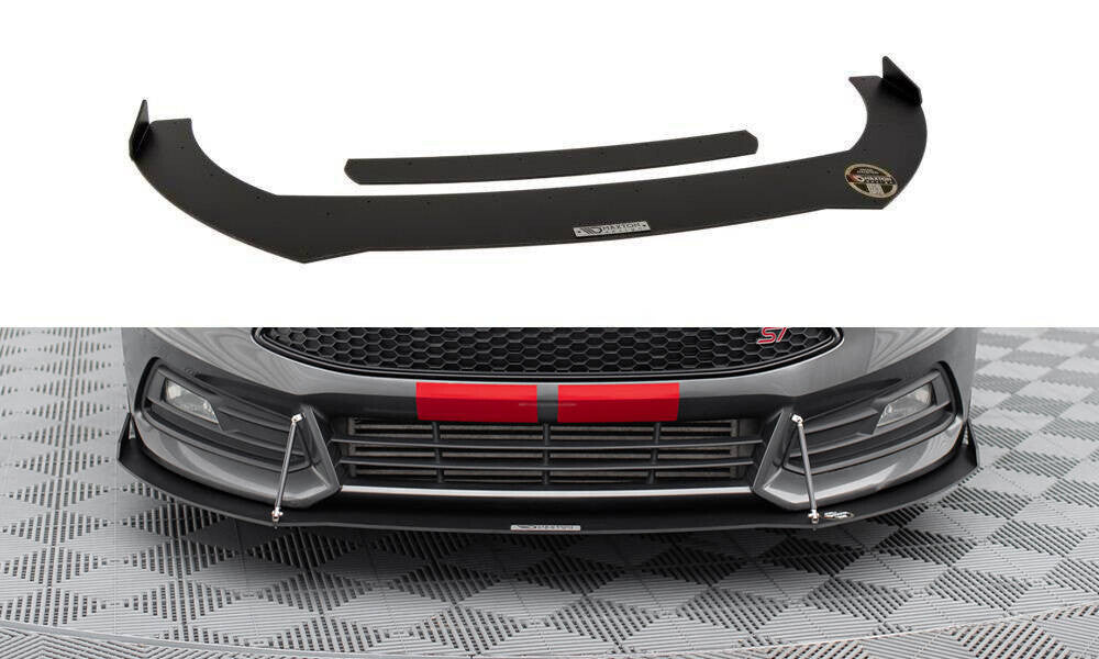 Street Pro Frontlippe V.2 passend für Ford Focus ST Mk3 FL schwarz matt