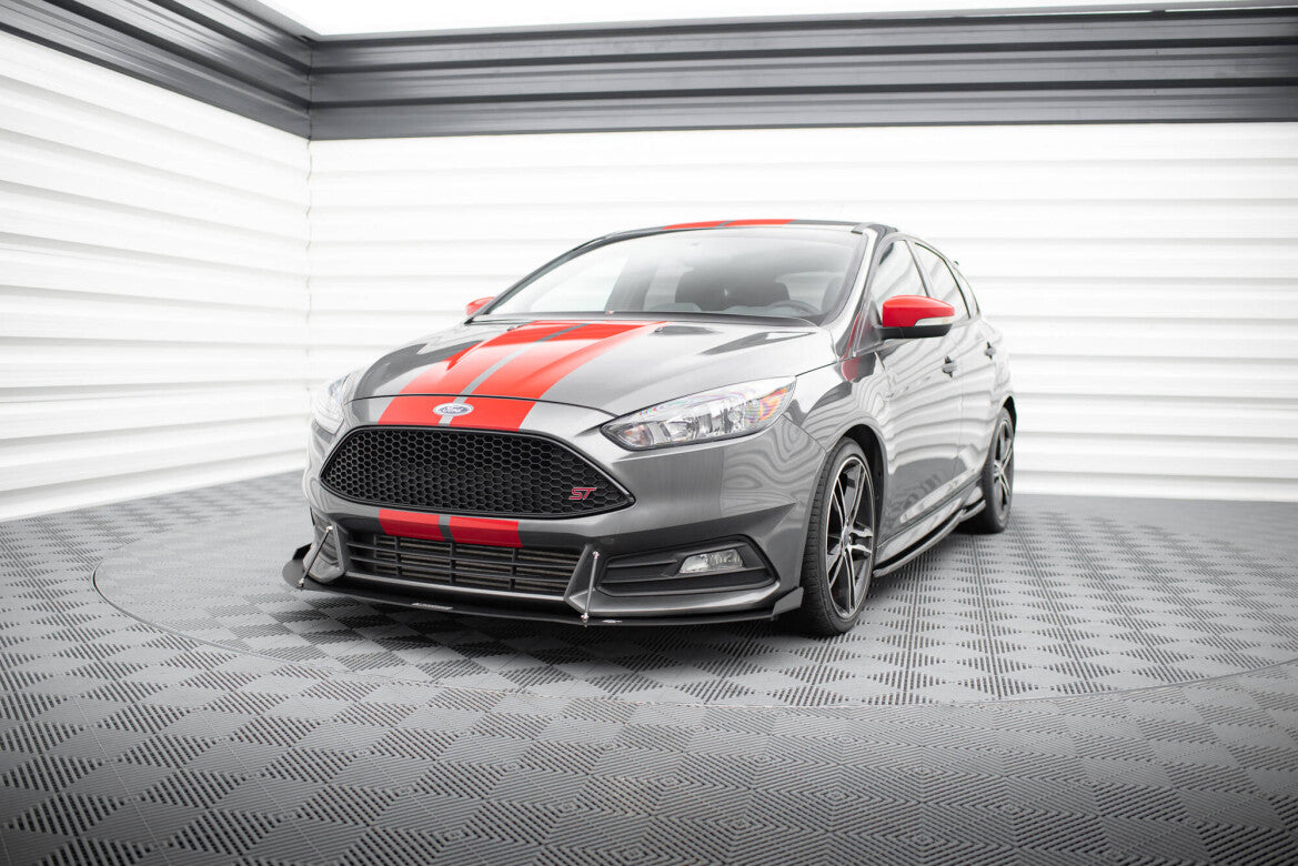 Street Pro Frontlippe V.2 passend für Ford Focus ST Mk3 FL schwarz matt