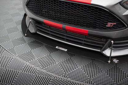 Street Pro Frontlippe V.2 passend für Ford Focus ST Mk3 FL schwarz matt