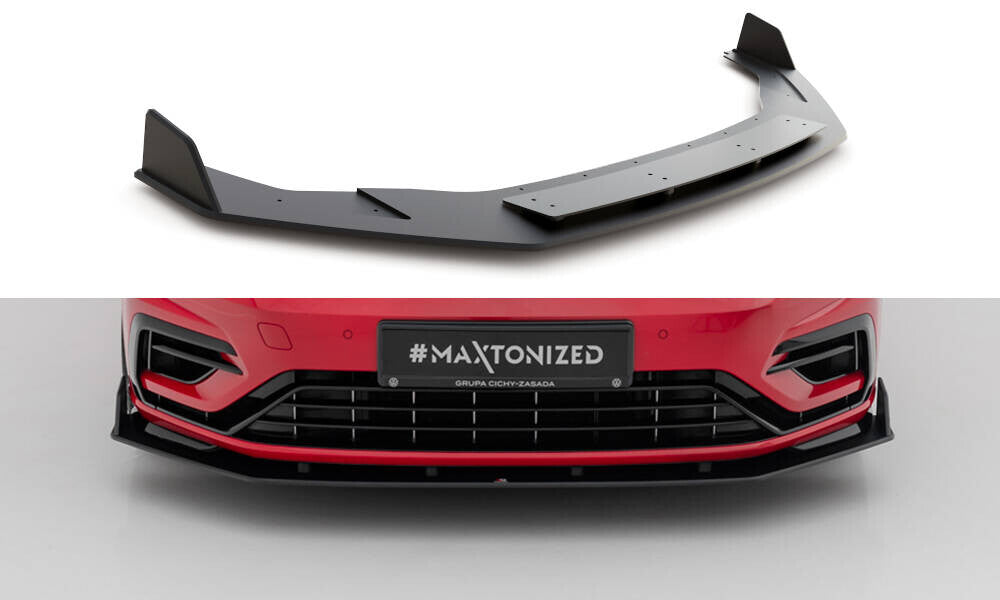 Street Pro Frontlippe V.2 passend für VW Golf R / R-Line Mk7 FL schwarz matt