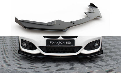 Street Pro Frontlippe V.3 passend für BMW 1er F20 M-Paket FL / M140i schwarz matt + Hochglanz Flaps