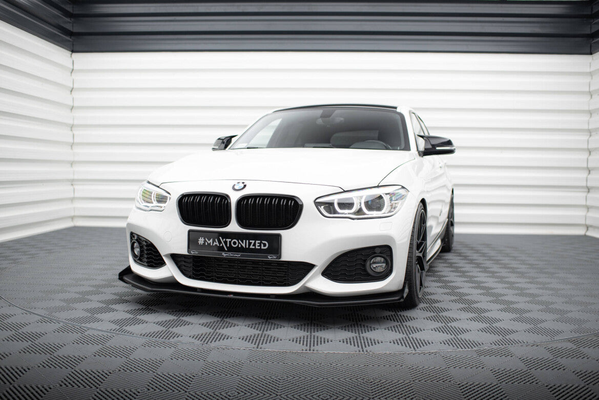 Street Pro Frontlippe V.3 passend für BMW 1er F20 M-Paket FL / M140i schwarz matt + Hochglanz Flaps