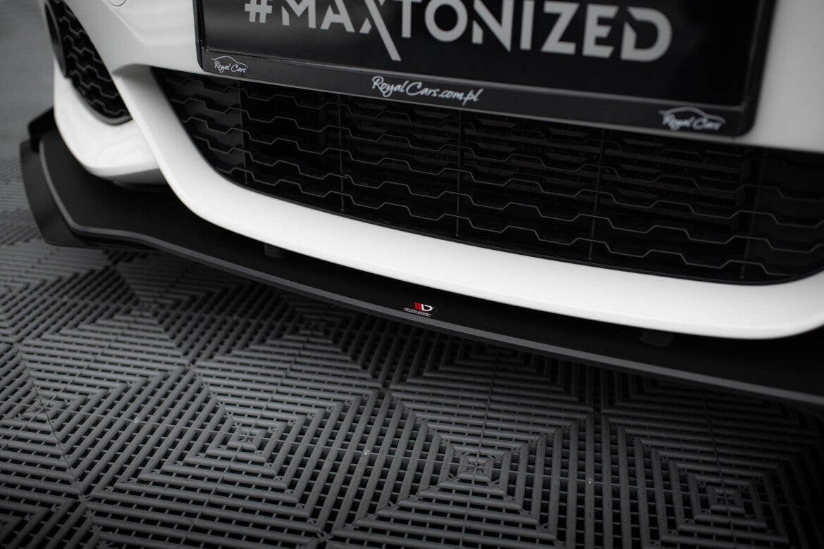 Street Pro Frontlippe V.3 passend für BMW 1er F20 M-Paket FL / M140i schwarz matt + Hochglanz Flaps
