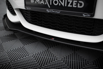 Street Pro Frontlippe V.3 passend für BMW 1er F20 M-Paket FL / M140i schwarz matt + Hochglanz Flaps