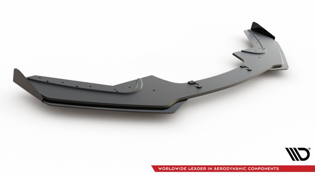 Street Pro Frontlippe V.3 passend für BMW 1er F20 M-Paket FL / M140i schwarz matt + Hochglanz Flaps