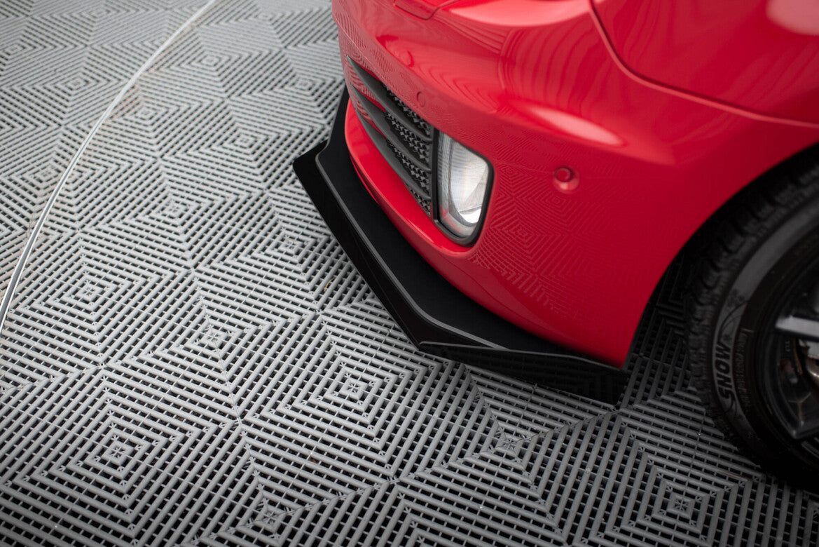 Street Pro Frontlippe V.3 passend für VW Golf GTI Mk6 schwarz matt + Hochglanz Flaps