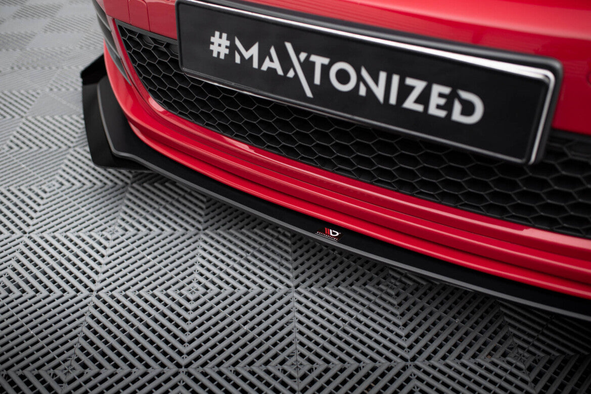 Street Pro Frontlippe V.3 passend für VW Golf GTI Mk6 schwarz matt + Hochglanz Flaps