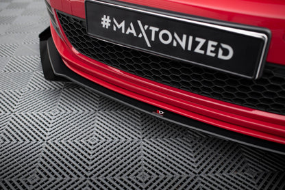 Street Pro Frontlippe V.3 passend für VW Golf GTI Mk6 schwarz matt + Hochglanz Flaps