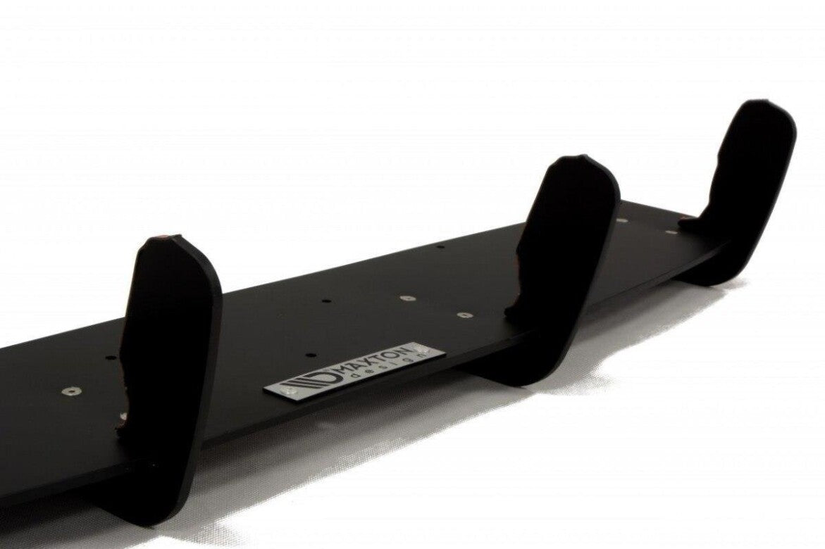 Street Pro Heckansatz Diffusor Flaps passend für Audi A6 S-Line C7 (auspuffendrohr 1x2) schwarz matt
